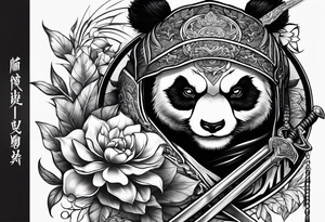 panda ninja tattoo idea