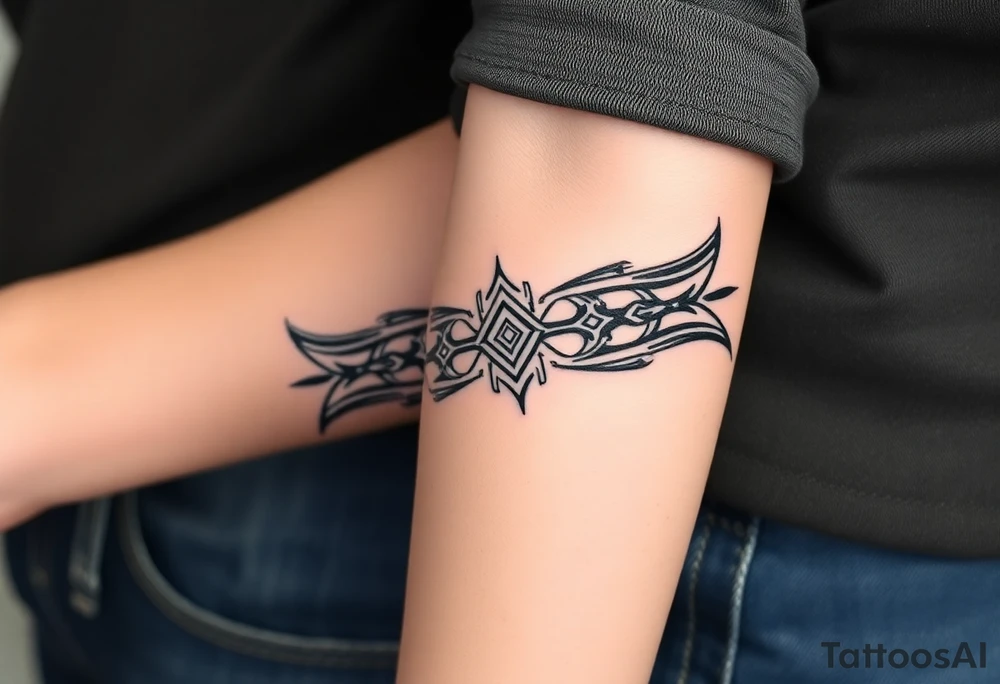 A band of scaled around the arm tattoo idea
