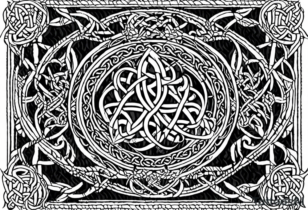 celtic knotwork with triquetra tattoo idea
