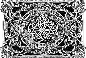 celtic knotwork with triquetra tattoo idea