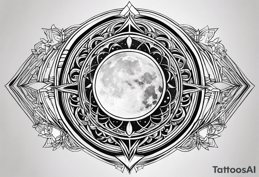 sacred moon tattoo idea
