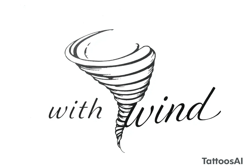 tornado with wind tattoo idea