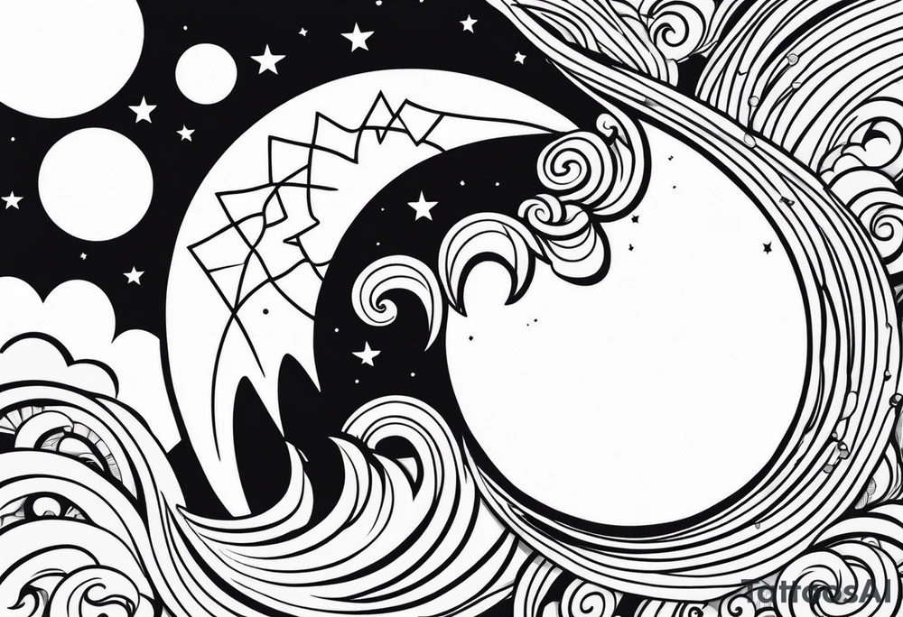 Moon and sun tattoo idea