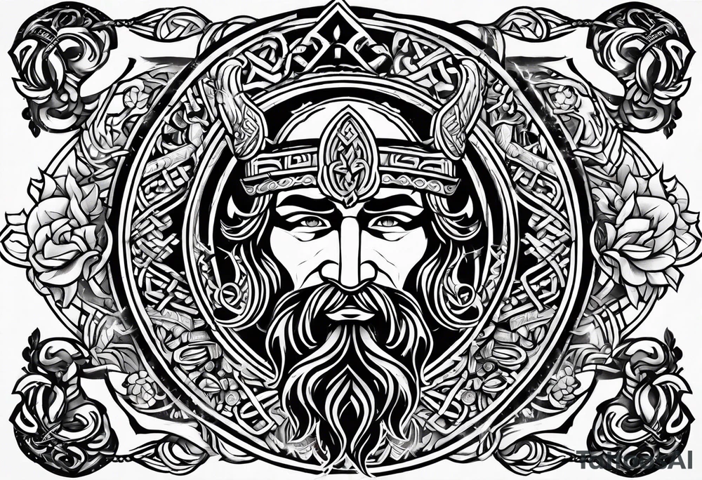 fingers tattoo vikings symbols style tattoo idea