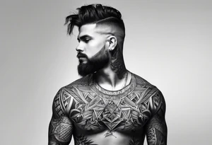 full arm tattoo black work tattoo idea