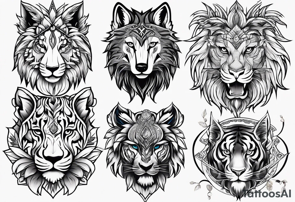 Animal fair tattoo idea