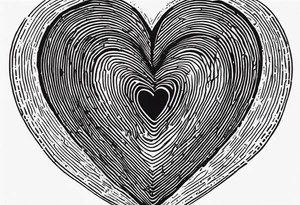 Finger print heart tattoo idea