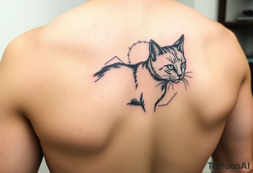 black cat tattoo idea