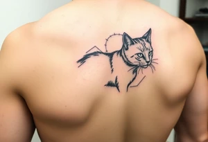 black cat tattoo idea