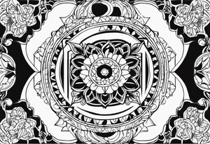 jewelry pattern tattoo idea