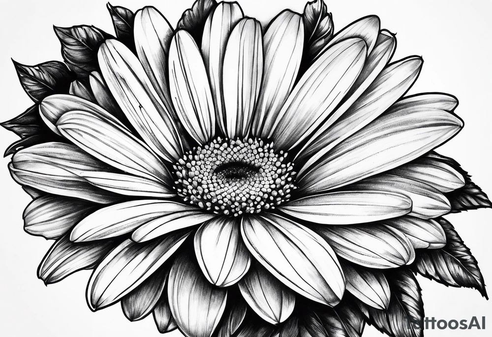 Daisy blossom tattoo idea