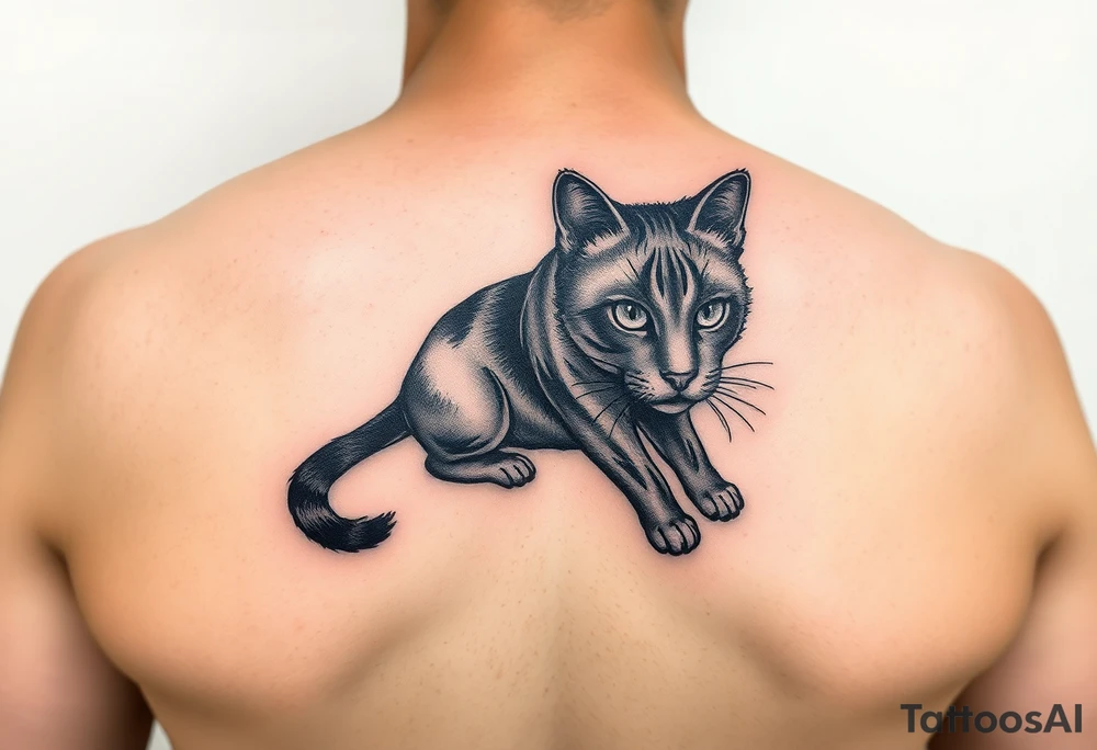 black cat tattoo idea