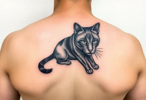 black cat tattoo idea