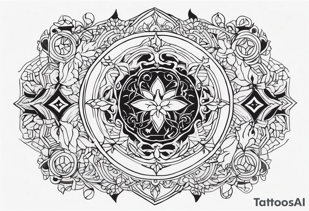 I want to combine elements that represent my mother's last name, which originates from Lebanon, and my father's last name which is German tattoo idea