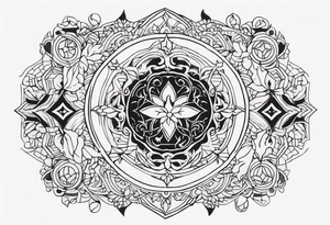 I want to combine elements that represent my mother's last name, which originates from Lebanon, and my father's last name which is German tattoo idea