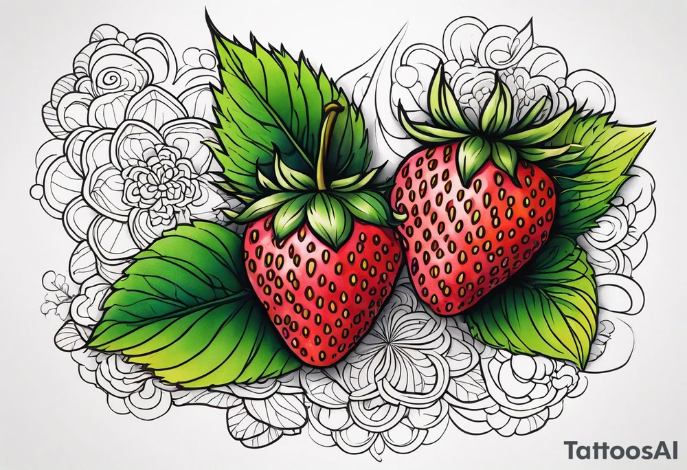Strawberry tattoo idea