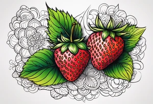 Strawberry tattoo idea