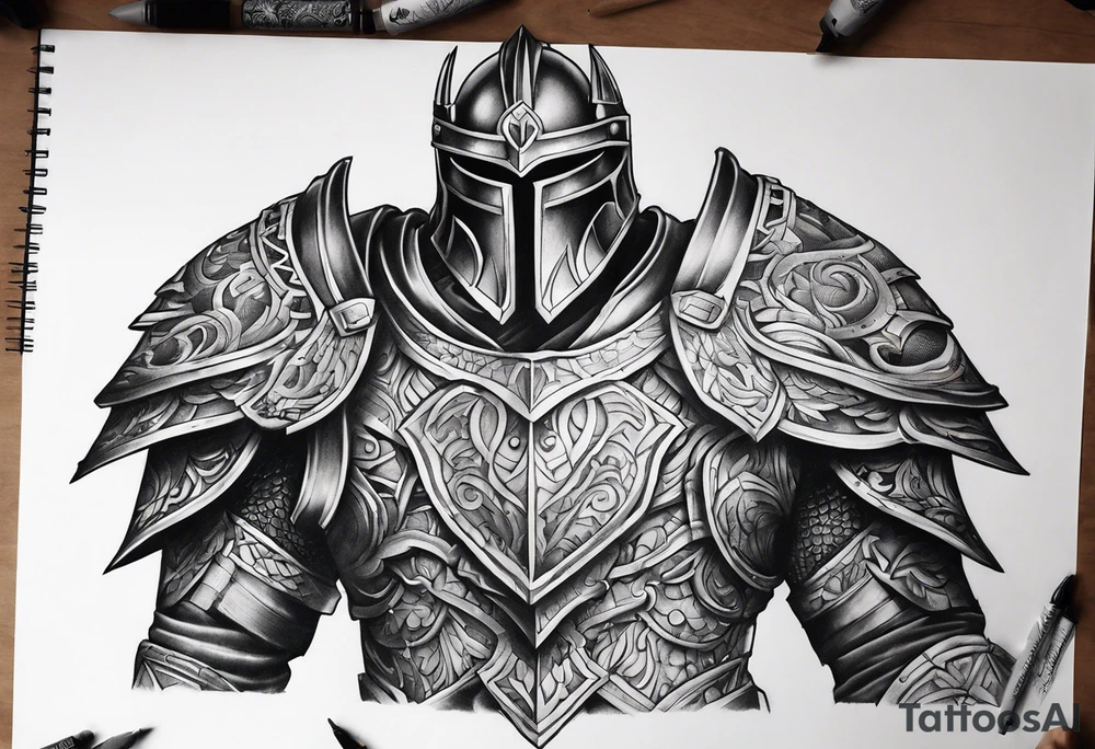 SHOULDER ARMOUR TATTOO tattoo idea