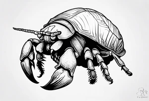 hermit crab tattoo idea