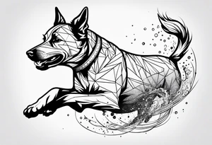 a dog jump tattoo idea