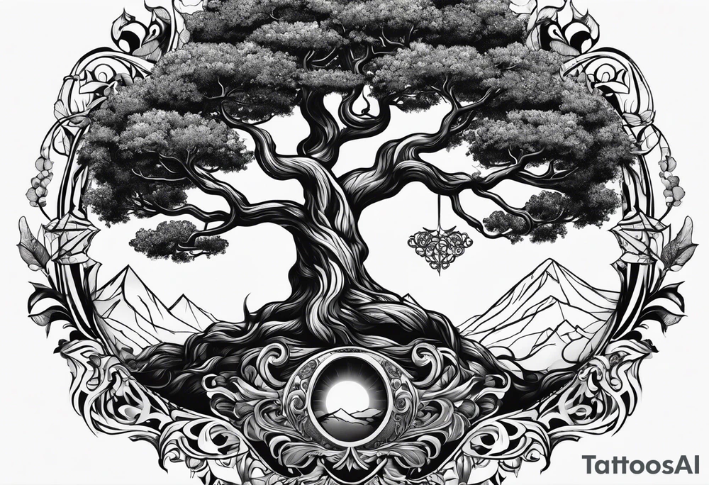 Yggdrasil petit simplist tattoo idea