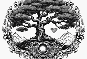 Yggdrasil petit simplist tattoo idea