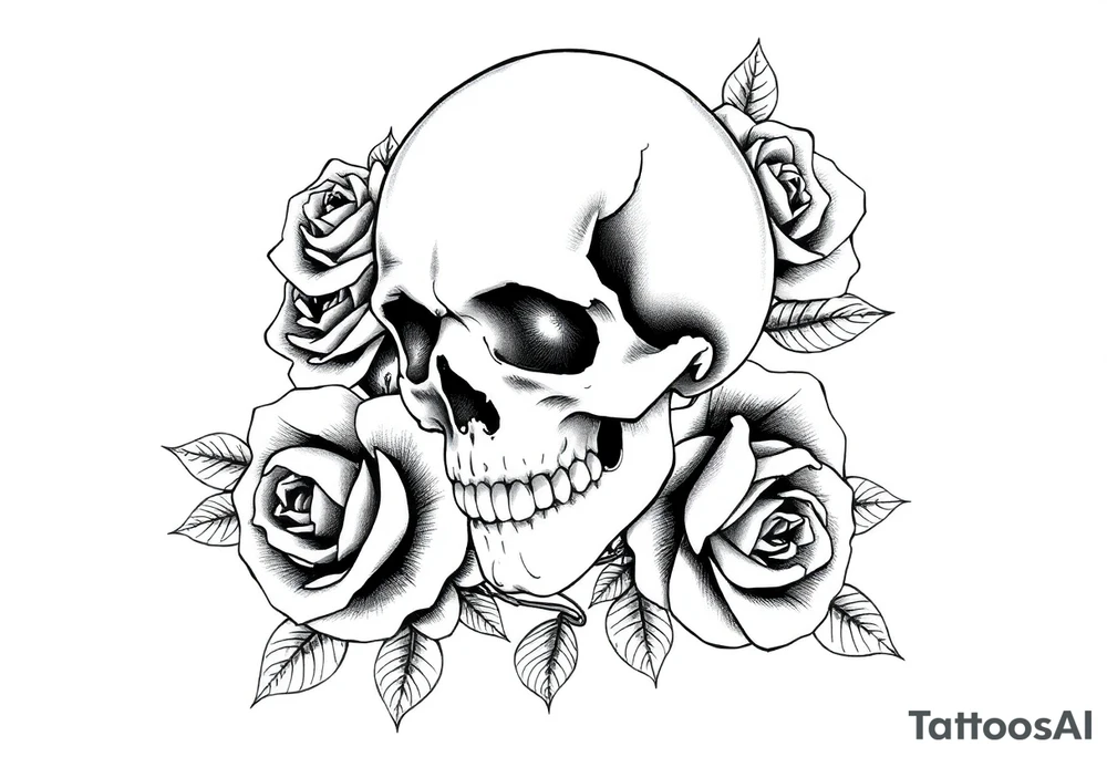 Skull and death with roses half
Sleeve tattoo idea