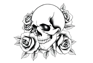 Skull and death with roses half
Sleeve tattoo idea