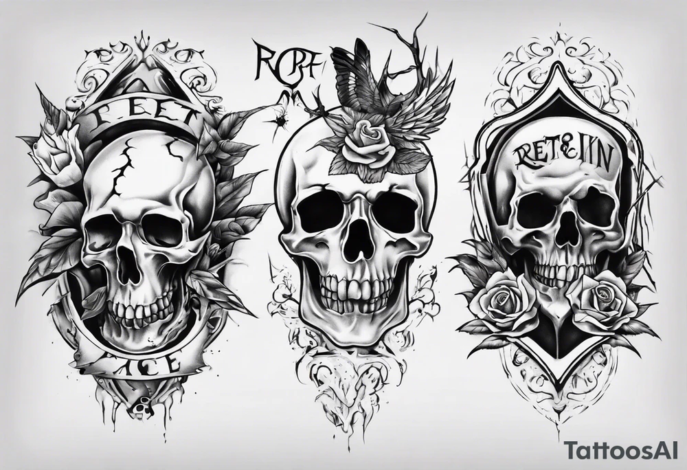 rest in peace tattoo idea