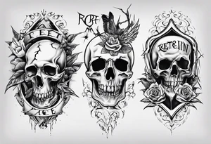 rest in peace tattoo idea