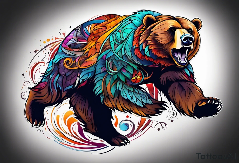Dancing bear tattoo idea