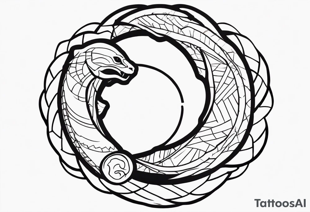 dead ouroboros tattoo idea