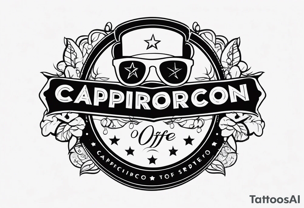 capricorn sunglasses Officer tattoo idea