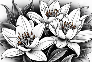 crane lillies tattoo idea