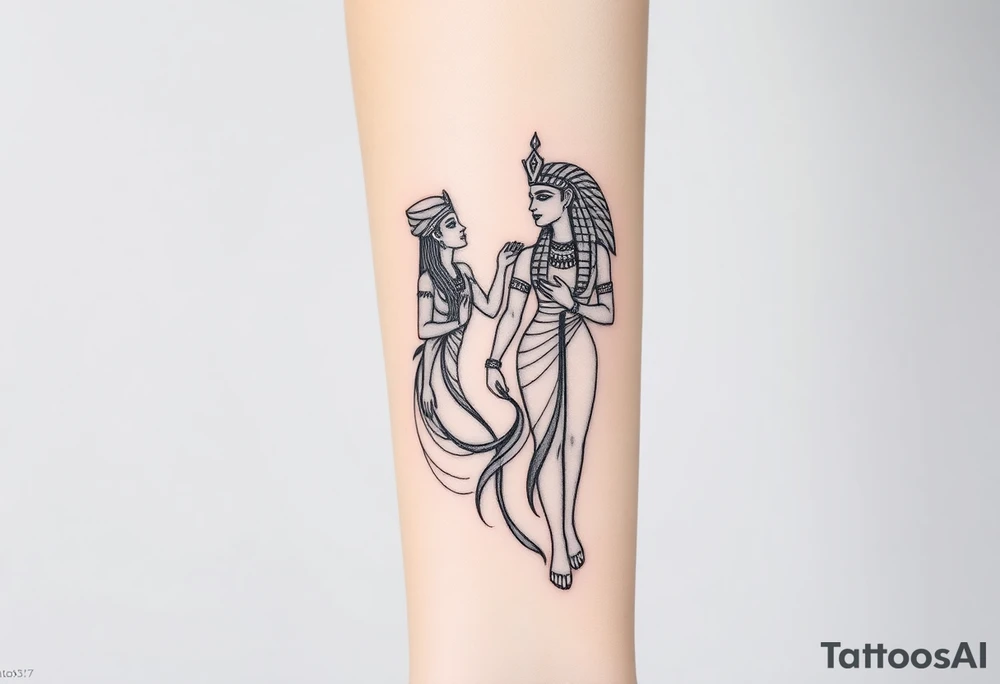 Egyptian goddesses tattoo idea