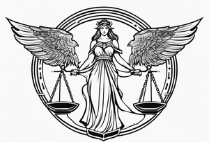 Nemesis, the goddess of justice tattoo idea