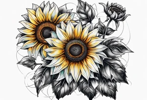 a sunflower tattoo idea