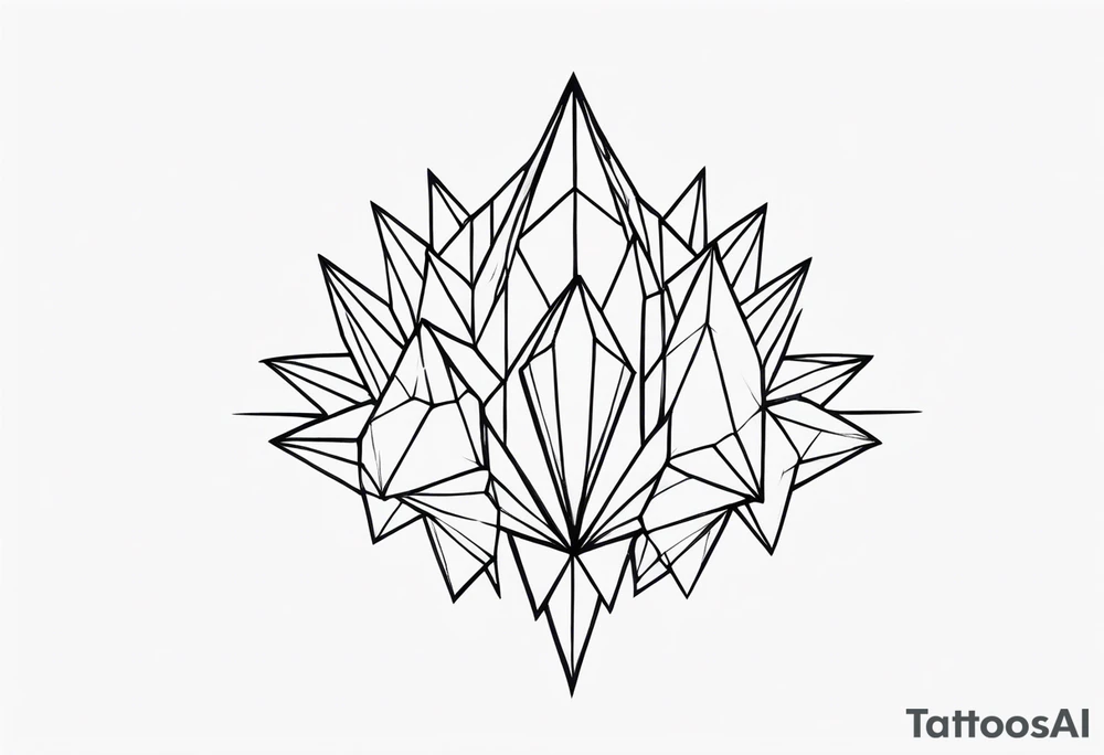 Crystal cluster tattoo idea