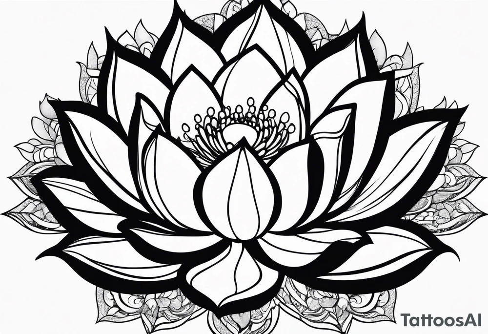 gemstone lotus flower tattoo idea