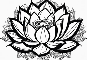 gemstone lotus flower tattoo idea