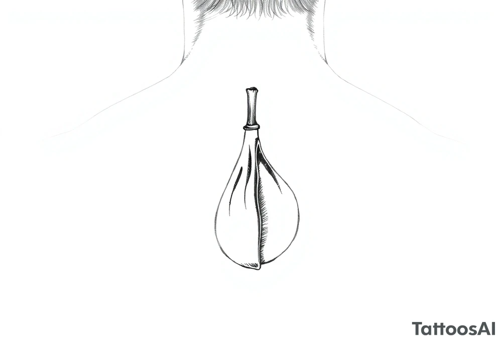 line drawing of penis tattoo idea