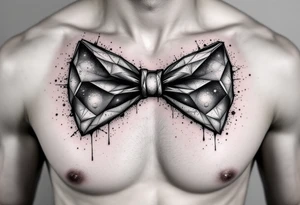 A bow tie made up of a universe tattoo idea