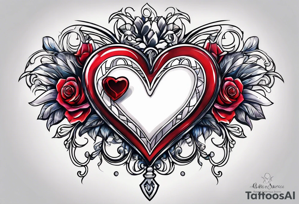 heart locket tattoo idea