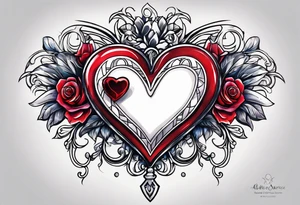 heart locket tattoo idea