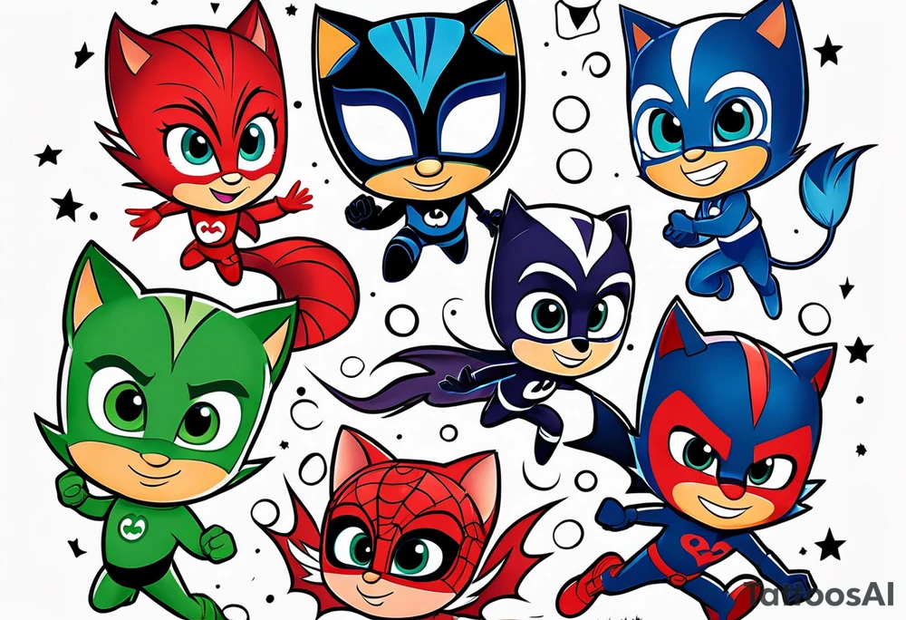 Pj masks tattoo idea