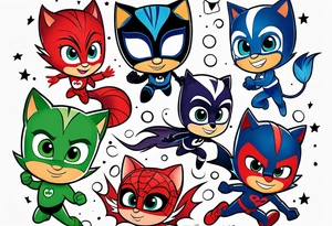 Pj masks tattoo idea
