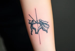 Lord of the rings star wars harry potter fight scene tattoo idea