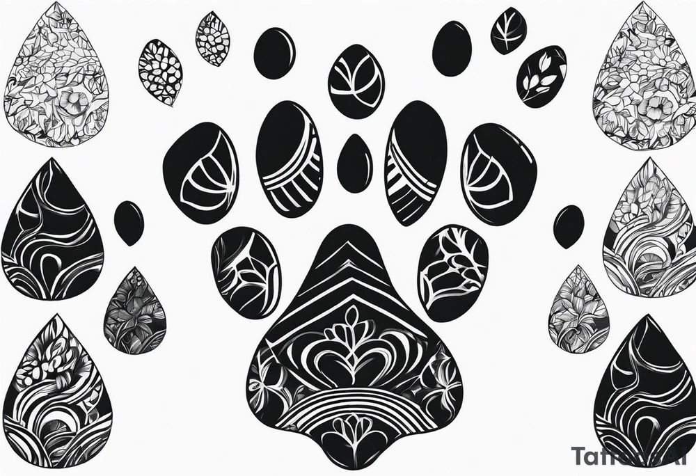 paw prints tattoo idea