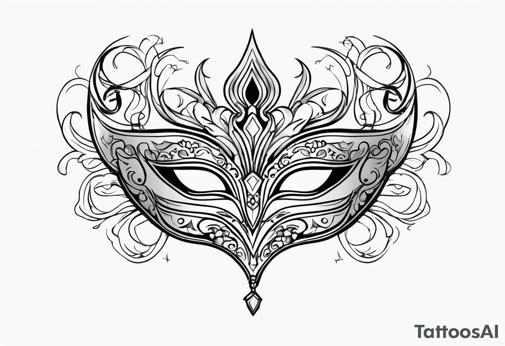 masquerade ball tattoo idea
