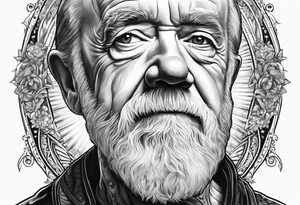 george carlin as a saint tattoo idea